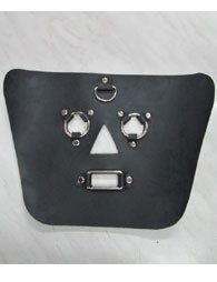 BDSM Δερμάτινη μάσκα με ανοίγματα στα μάτια/μύτη/στόμα