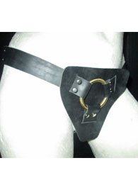 BDSM ζώνη strap-on από δέρμα και με κρίκο