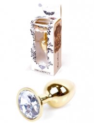 Plug-Jewellery Gold PLUG- Clear 7 εκ