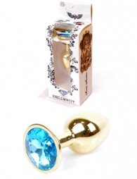 Plug-Jewellery Gold PLUG- Light Blue 7 εκ