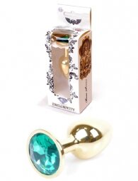 Plug-Jewellery Gold PLUG- Green 7 εκ