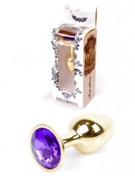 Plug-Jewellery Gold PLUG- Purple 7 εκ