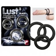 You2Toys Lust 3 Cockrings Set Black