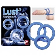 You2Toys Lust 3 Cockrings Set Blue