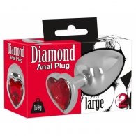 You2Toys Diamond Butt Plug Large Silver 9,4cm
