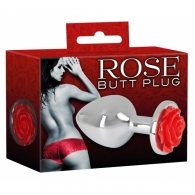 You2Toys Rose Butt Plug Silver 7cm