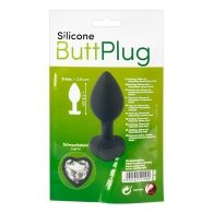 Σφήνα "Silicone Butt Plug" με κρύσταλλο καρδιά