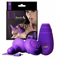 Nanma Double Double Silicone Nipple & Clitoris Teasers Purple