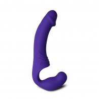 10-Speed Purple Color Rechargeable Silicone Double Ended Penis V