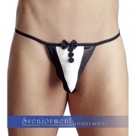 Svenjoyment Underwear Sexy Waiter String Black/White
