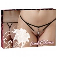 Μαύρο στρινγκ με πέρλα