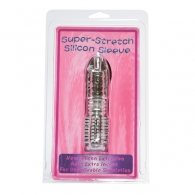 Seven Creations Textured Silicone Penis Cover Clear 17.1cm