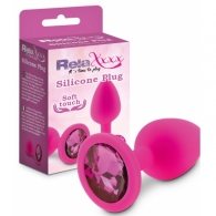 Σφήνα "Silicone size S" ροζ με κρύσταλλο ροζ