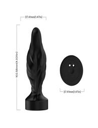 Vibrating Anal Plug Vibrator Limonster Black 9 Vibration Functio