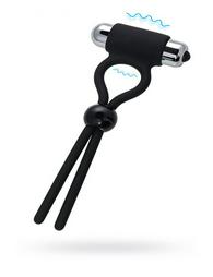 ToyFa Δονούμενο Δαχτυλίδι Πέους Σιλικόνης Μαύρο 3212-0602