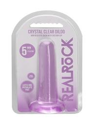Non Realistic Dildo with Suction Cup 5.3" Clear Purple
