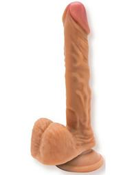 Lola Games Ρεαλιστικό Ομοίωμα με Όρχεις και Βεντούζα 17cm Flesh