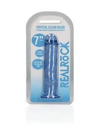 Real Rock Crystal Clear Ρεαλιστικό Dildo με Βεντούζα Μπλε 18cm