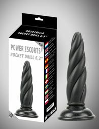 Power Escorts Πρωκτική Σφήνα Large Μαύρη 16cm
