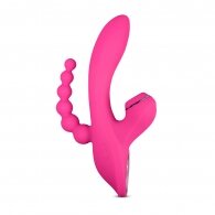 Pink Color 7 Speeds Rechargeable Silicone Vibrator