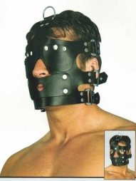 BDSM Πολυμορφική δερμάτινη μάσκα ολικής και μερικής κάλυψης