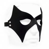 BDSM Δερμάτινη μάσκα νυχτερίδα με ελαστικό πιάσιμο