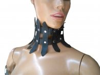 BDSM Δερμάτινο περιλαίμιο που αγκαλιάζει όλο τον λαιμό