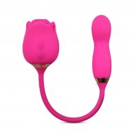 10-Speed Pink Color Silicone Clitoral Sucking Rose with Wiggling