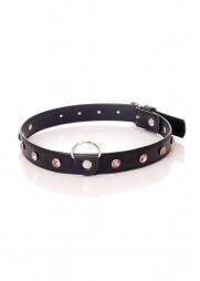 Collar - 2 cm pink crystal