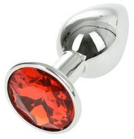 Metallic Buttplug Small Silver / Red Passion Labs