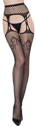Romantic Night Stockings Black OS