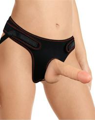Strap On Easy Dildo With Detachable Testicles Natural PVC 18.5 C