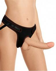 Strap On Easy Dildo With Detachable Testicles Natural PVC 22 Cm