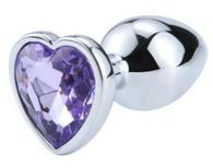 Hearty Buttplug Large Silver / Purple Anal Passion Labs