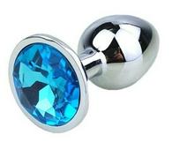 Anal Plug Metallic Buttplug Small Silver / Light Blue Passion La