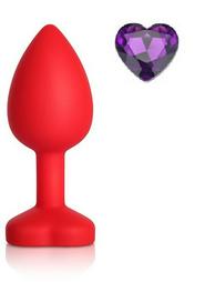 Anal Plug Brighty, Small, Silicone, Red/Purple, Mokko Toys