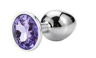 Metallic Buttplug Small Silver Anal / Purple Open Passion Labs