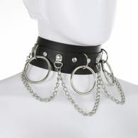 Leash With Chain And Metal Hoops