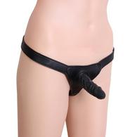 Strap On Dildo Koby, PVC, Negru, 10 cm, Guilty Toys