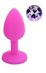 Dop Anal Silicone Buttplug Small Silicon Roz/Mov Deschis Guilty