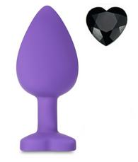Anal Plug Brighty, Small, Silicone, Purple/Black, Mokko Toys