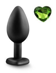 Anal Plug Brighty, Small, Silicone, Black/Green, Mokko Toys