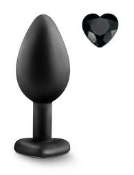 Anal Plug Brighty, Medium, Silicone, Black/Black, Mokko Toys