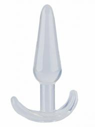 Dop Anal T-Plug Smooth, Transparent, 11 cm