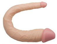Dildo Double Pleasure, PVC, Natural, 38 cm