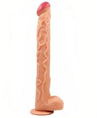 Dildo cu Ventuza Giant, PVC, Natural, 42 cm