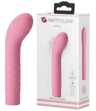 Atlas G Spot Vibrator, 10 Vibration Modes, Silicone, Light Pink,