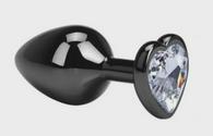 Anal Plug Dark Small, Heart Shape, Clear, Guilty Toys