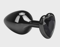 Anal Plug Dark Anal Plug Large, Heart Shape, Black, Guilty Toys