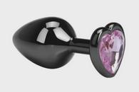 Dark Anal Plug Large, Heart Shape, Light Pink, Guilty Toys